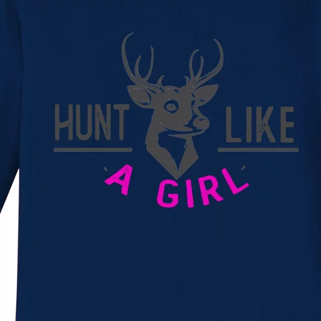 Hunt Like A Deer Hunting Lover Hunting Hunter Gift Baby Long Sleeve Bodysuit