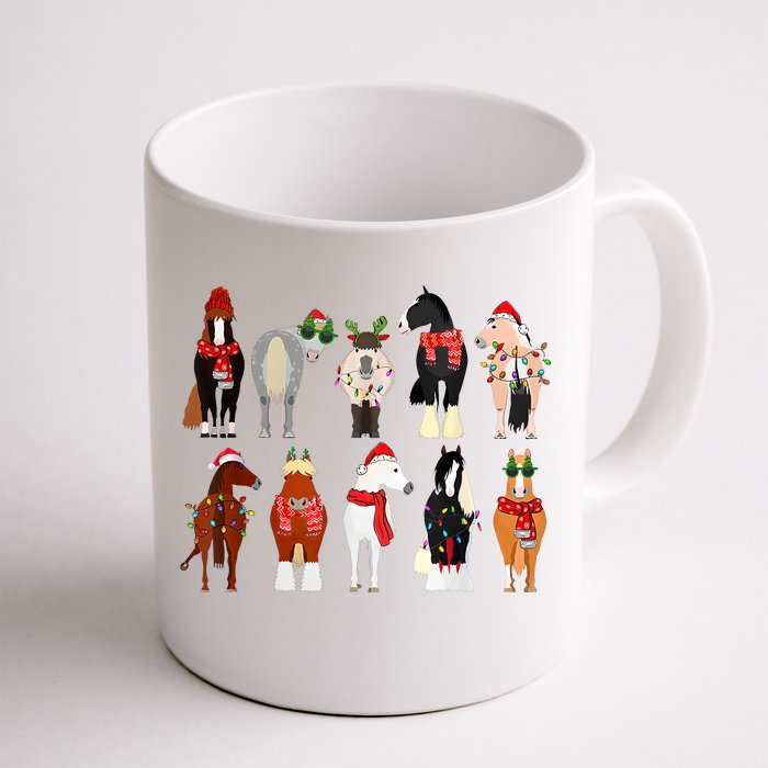 Horse Lover Animal Christmas Farm Animals Funny Horse Farmer Front & Back Coffee Mug