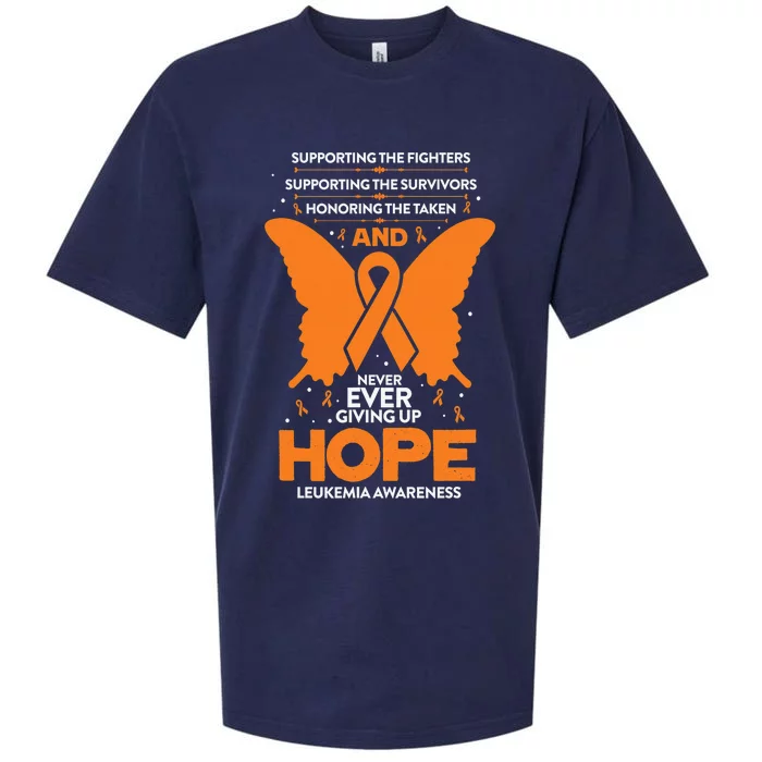 Hope Leukemia Awareness Butterfly Cancer Fighter Survivor Sueded Cloud Jersey T-Shirt