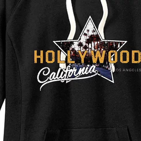 Hollywood Los Angeles California Street Aesthetic Women's Fleece Hoodie