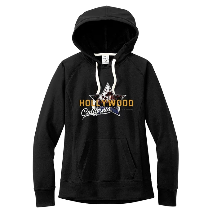 Hollywood Los Angeles California Street Aesthetic Women's Fleece Hoodie