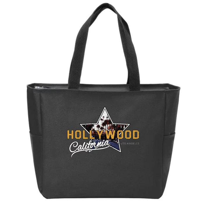 Hollywood Los Angeles California Street Aesthetic Zip Tote Bag