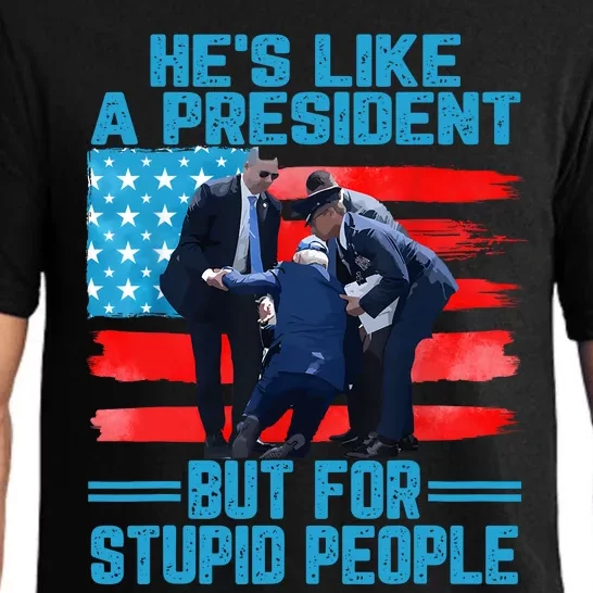 Hes Like A President But For Stupid People Biden Falling Pajama Set