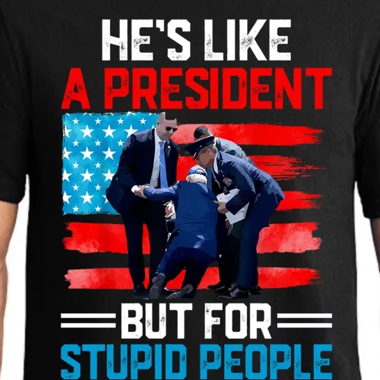 Hes Like A President But For Stupid People Biden Falling Pajama Set