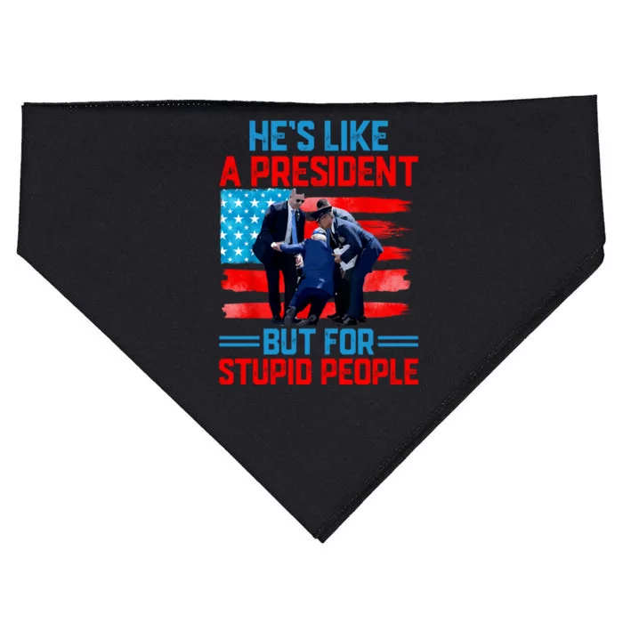 Hes Like A President But For Stupid People Biden Falling USA-Made Doggie Bandana