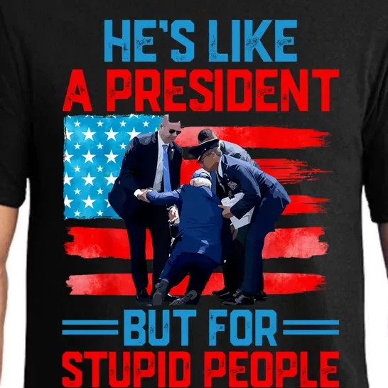 Hes Like A President But For Stupid People Biden Falling Pajama Set