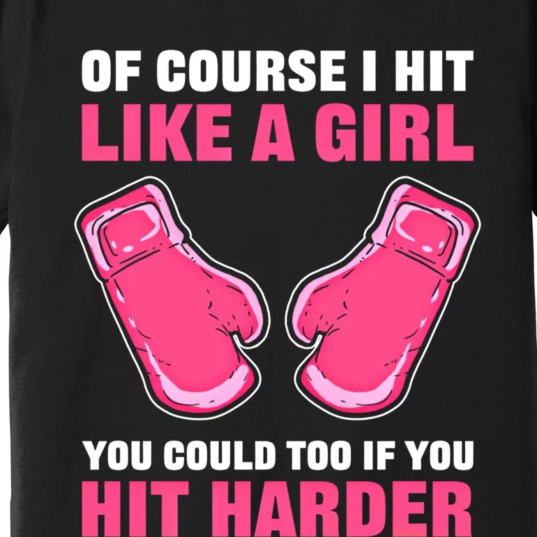 Hit Like A Fighting And Boxing Great Gift Premium T-Shirt