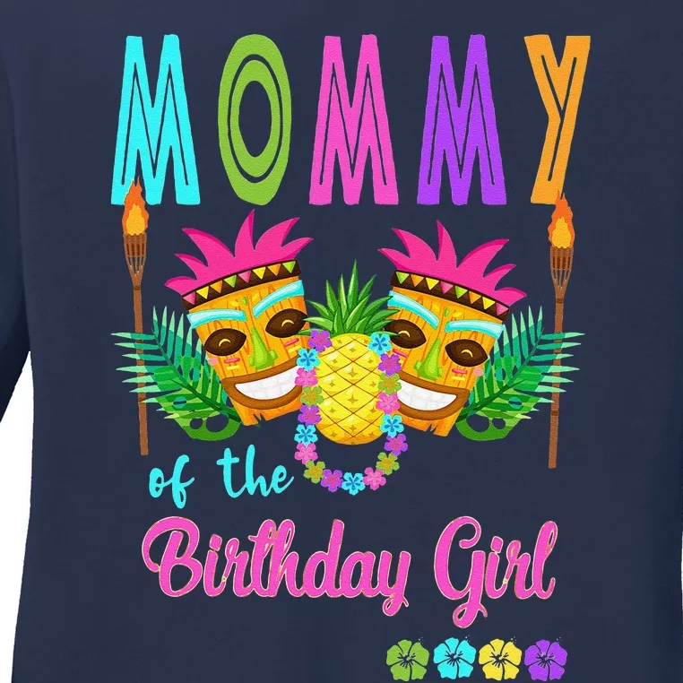 Hawaiian Luau Birthday Party Matching Tiki Outfit Summer Ladies Long Sleeve Shirt