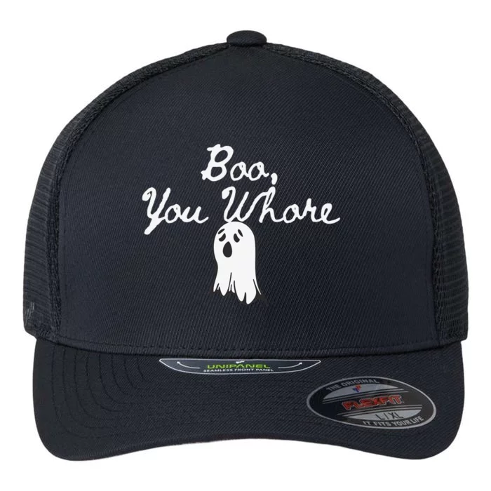 Halloween Ladies Boo You Whore Funny Flexfit Unipanel Trucker Cap