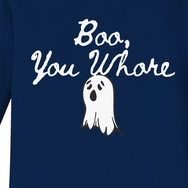 Halloween Ladies Boo You Whore Funny Baby Long Sleeve Bodysuit