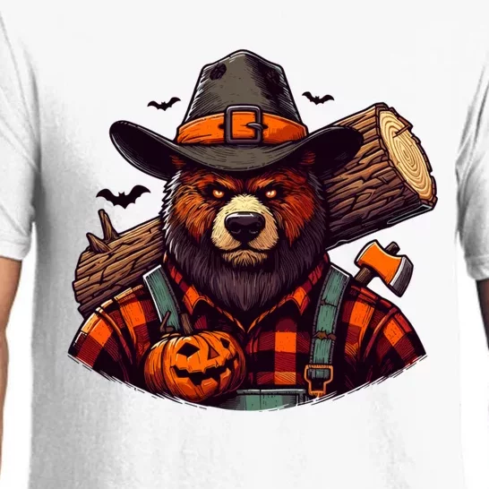 Halloween Lumberjack Bear Pajama Set