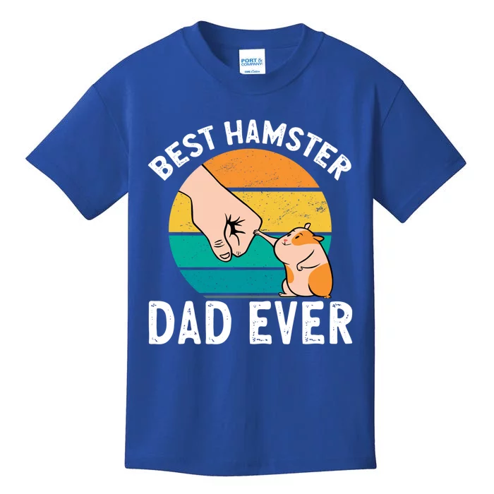 Hamster Lover Best Hamster Dad Ever Retro Vintage Hamster Great Gift Kids T-Shirt