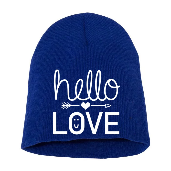 Hello Love Cute Valentine's Day Gift Idea Meaningful Gift Short Acrylic Beanie