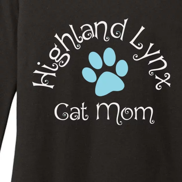 Highland Lynx Cat Mom Cat Lovers Sweatshirt Womens CVC Long Sleeve Shirt