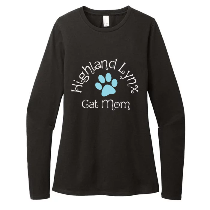 Highland Lynx Cat Mom Cat Lovers Sweatshirt Womens CVC Long Sleeve Shirt