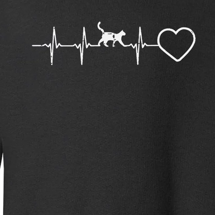 Heartbeat Love Cat Heart Funny Kitten Men Women Kids Girls Toddler Sweatshirt