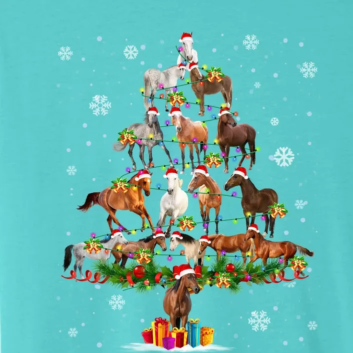 Horse Lover Christmas Tree Light Hat Snow Santa Xmas Pajamas Meaningful Gift ChromaSoft Performance T-Shirt