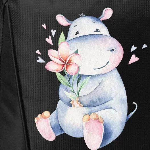 Hippo Lover Cute Hippo Hippo City Backpack