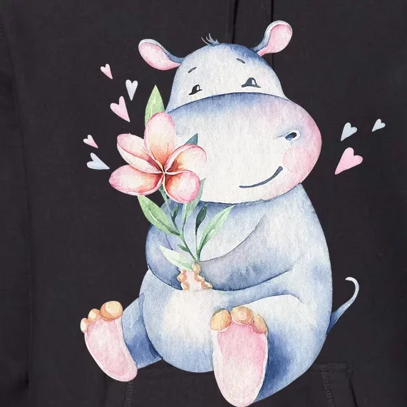 Hippo Lover Cute Hippo Hippo Premium Hoodie