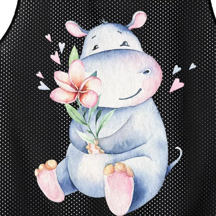 Hippo Lover Cute Hippo Hippo Mesh Reversible Basketball Jersey Tank