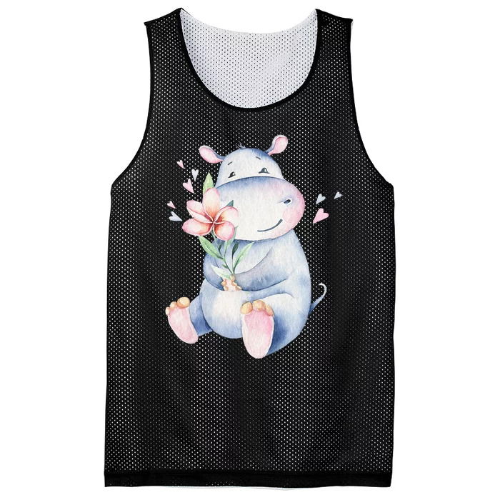 Hippo Lover Cute Hippo Hippo Mesh Reversible Basketball Jersey Tank