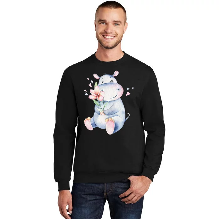 Hippo Lover Cute Hippo Hippo Tall Sweatshirt