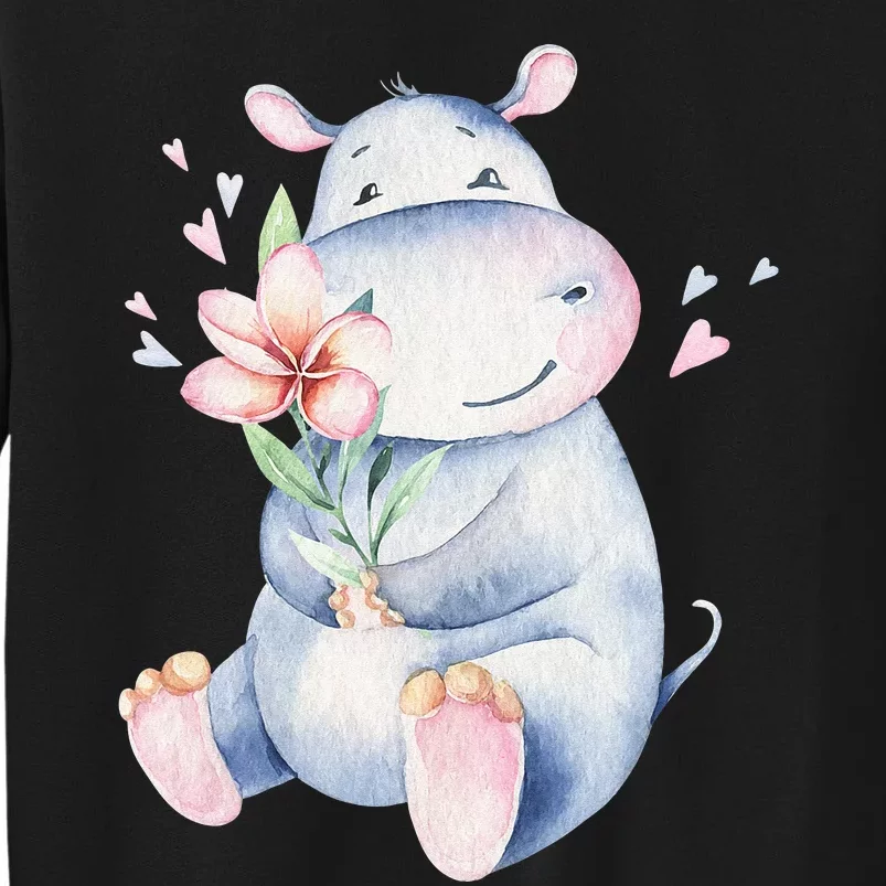 Hippo Lover Cute Hippo Hippo Tall Sweatshirt