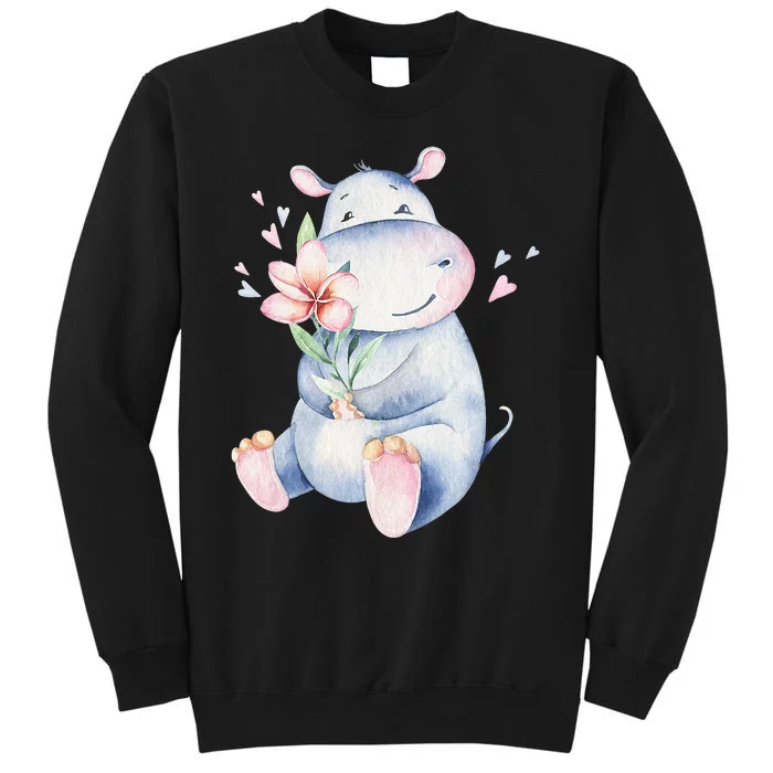 Hippo Lover Cute Hippo Hippo Tall Sweatshirt