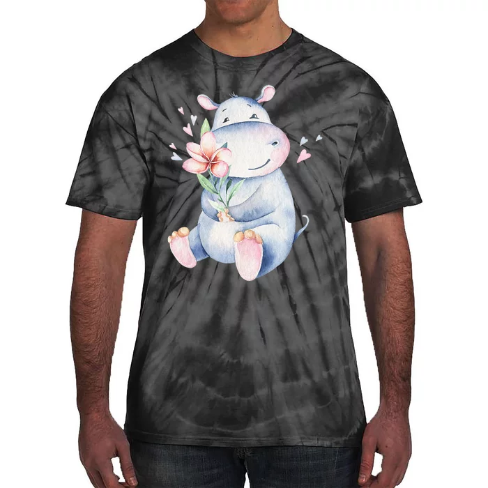 Hippo Lover Cute Hippo Hippo Tie-Dye T-Shirt