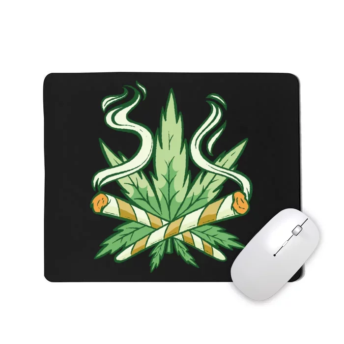 Hemp Leaf Cross Joint Mousepad