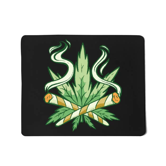 Hemp Leaf Cross Joint Mousepad