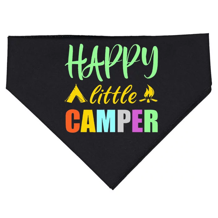 Happy Little Camper Tent Campfire for Camping USA-Made Doggie Bandana