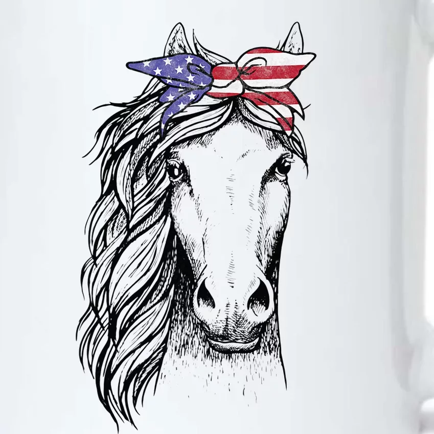 Horse Lovers Clothes with Bandana Black Color Changing Mug