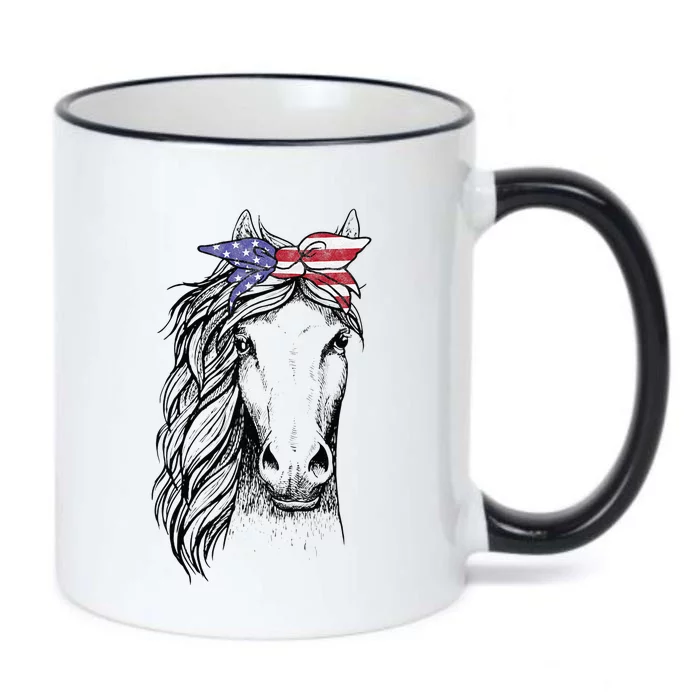 Horse Lovers Clothes with Bandana Black Color Changing Mug