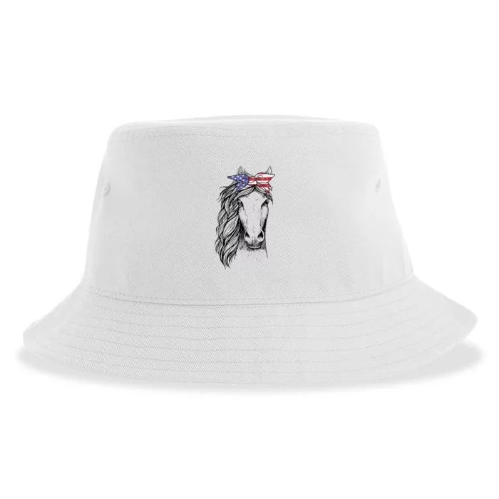 Horse Lovers Clothes with Bandana Sustainable Bucket Hat