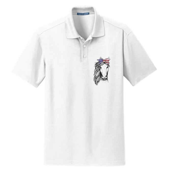 Horse Lovers Clothes with Bandana Dry Zone Grid Performance Polo