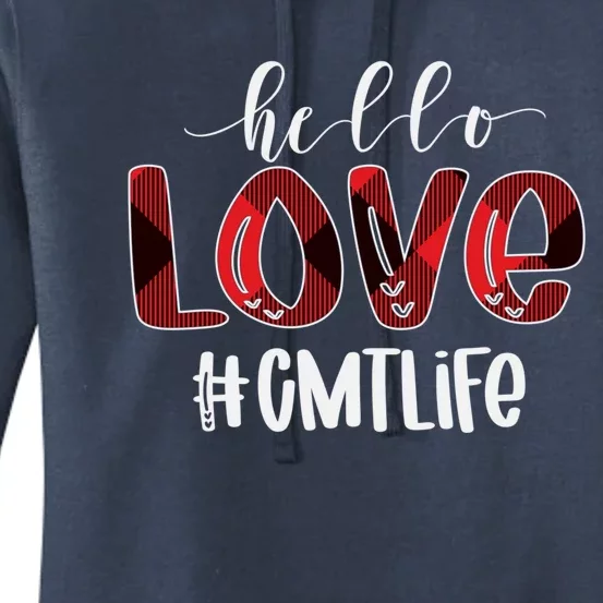 Hello Love Cmt Life Buffalo Awesome Valentines Gift Idea Cute Gift Women's Pullover Hoodie