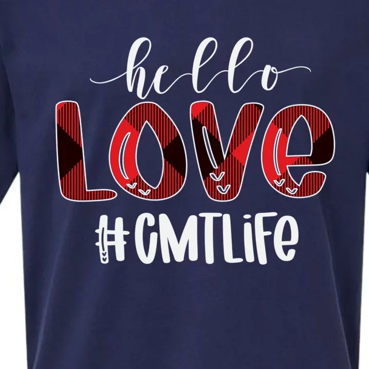 Hello Love Cmt Life Buffalo Awesome Valentines Gift Idea Cute Gift Sueded Cloud Jersey T-Shirt