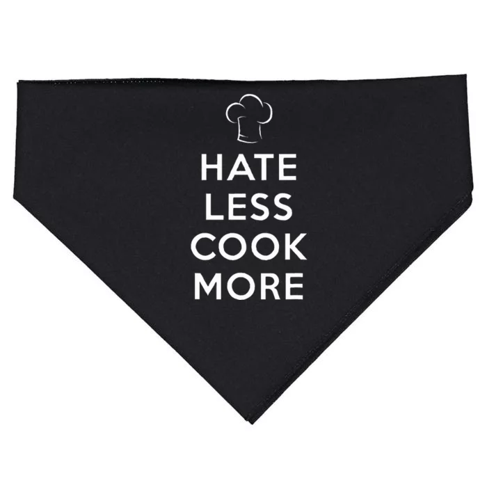 Hate Less Cook More Chef Cooking USA-Made Doggie Bandana