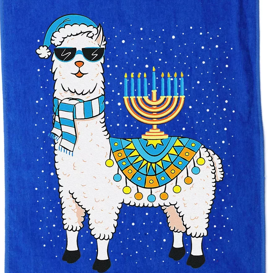 Hanukkah Llama Cute Alpaca Chanukah Christmas For Funny Platinum Collection Golf Towel