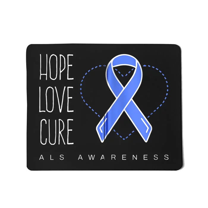 Hope Love Cure Als Awareness Zip Hoodie Mousepad