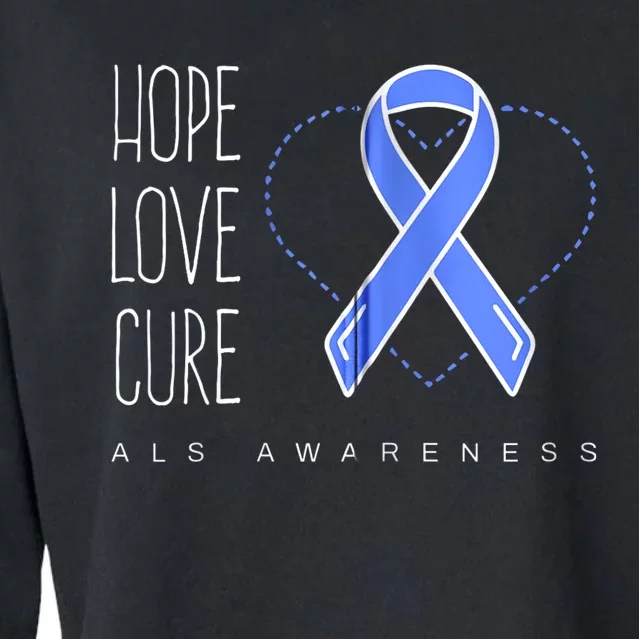 Hope Love Cure Als Awareness Zip Hoodie Cropped Pullover Crew