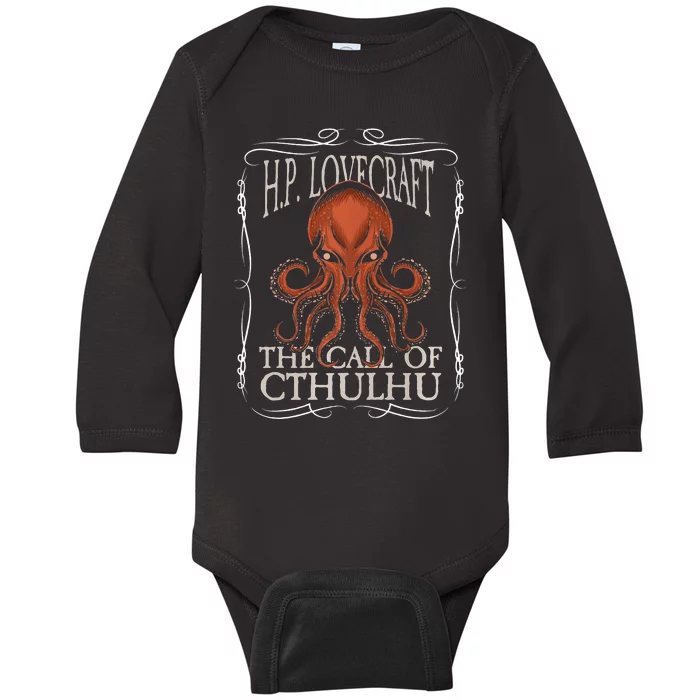 HP Lovecraft Call Of Cthulhu Ktulu Dark Academia Clothing Baby Long Sleeve Bodysuit