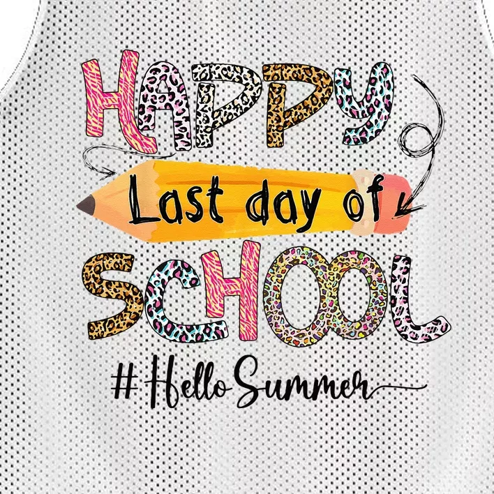 Happy Last Day Of School Teacher Graduation Last Day Mesh Reversible Basketball Jersey Tank