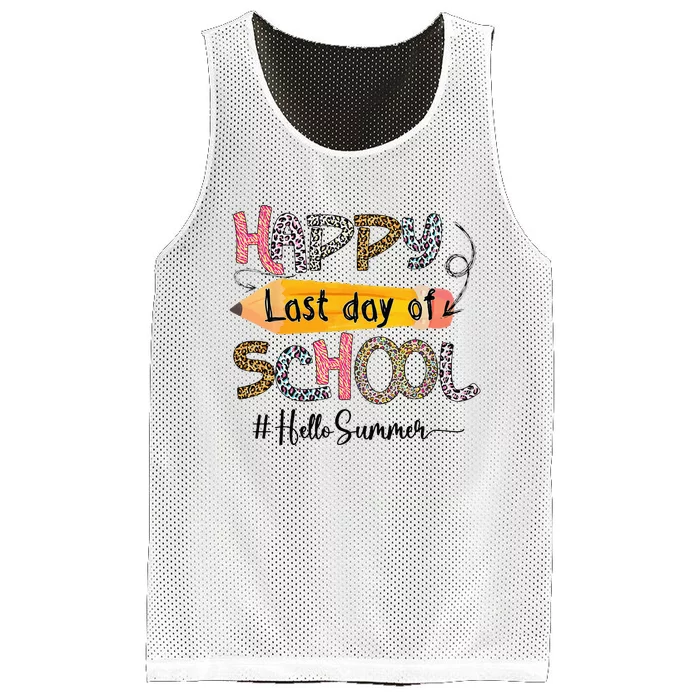 Happy Last Day Of School Teacher Graduation Last Day Mesh Reversible Basketball Jersey Tank