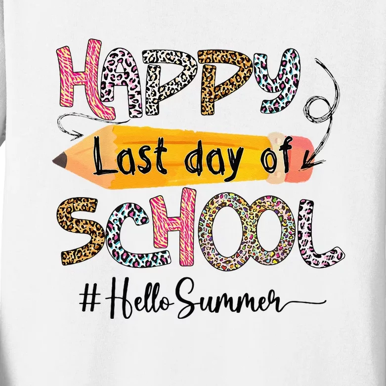 Happy Last Day Of School Teacher Graduation Last Day Kids Long Sleeve Shirt