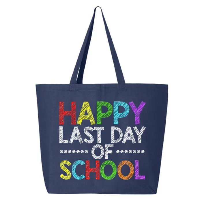 Happy Last Day Of School Funny Teacher And Student Summer 25L Jumbo Tote