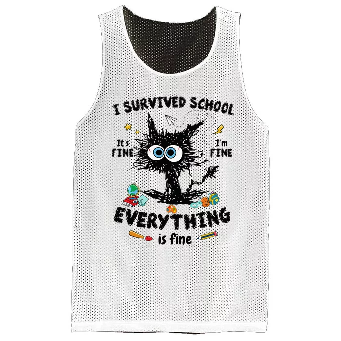 Happy Last Day Of School Teacher Student Graduation Mesh Reversible Basketball Jersey Tank