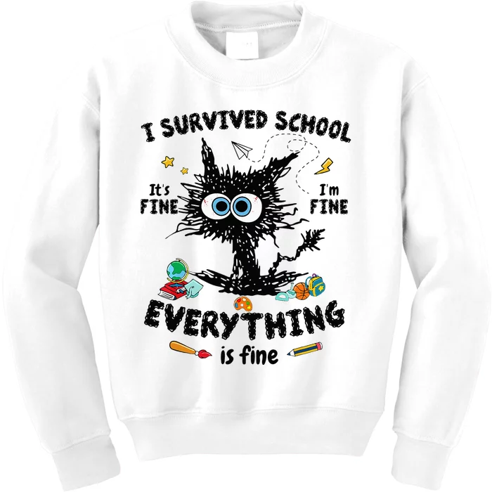 Happy Last Day Of School Teacher Student Graduation Kids Sweatshirt