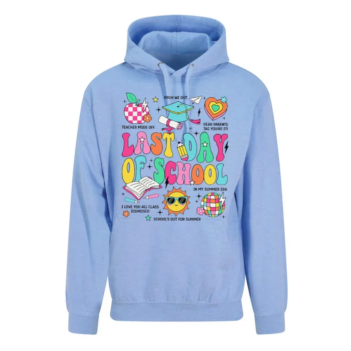 Happy Last Day Of School Teacher Boy Girl Grad Hello Summer Unisex Surf Hoodie